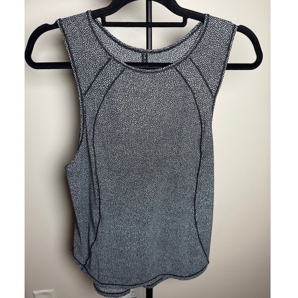 Black and White Speckled Sculpt Tank Lululemon Top Small